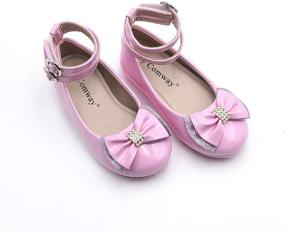img 2 attached to Silver Flats Shoes for Girls - Comway Toddler Ballerina Wedding DSD 1
