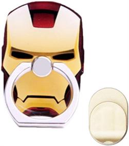 img 4 attached to ZOEAST(TM) Iron Man Phone Ring Grip - 360° регулируемый держатель для пальца, подставка для стола, крепление для автомобиля - совместим с iPhone 12 11 XR XS MAX X, плюс iPad - универсальный