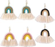 🌈 vibrant layered rainbow bohemian tassel fringe earrings: perfect women's & girls' gift set logo