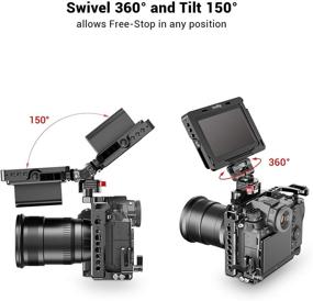 img 2 attached to 📺 Круглая арматура SMALLRIG для настольных мониторов - Быстросъемный зажим NATO для 5-дюймовых и 7-дюймовых мониторов, поворот и наклон - 2347 - Улучшенное SEO