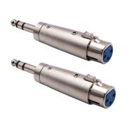 1/4 trs to xlr female adapter & female xlr to 1/4 stereo balanced audio connector - 2 pack: convenient audio connectivity solution logo