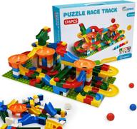 🔨 marble construction toy set: stem building blocks for endless marble track fun logo