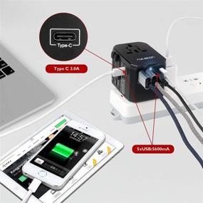 img 2 attached to 🔌 Hyleton Universal Travel Adapter: Fast Charging Power With 4 USB Ports & 1 Type C - All in One Plug Adapter for US, EU, UK, AU, Asia