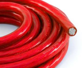 img 1 attached to 🔴 Enhanced SEO: KnuKonceptz Bassik 4 Gauge Power/Ground Wire Cable - Vibrant Red, 25 Ft Coil