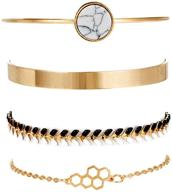 🌿 lullabb gold adjustable olive leaf bracelets for women and girls - stackable wrap bangle & anklet set for beach foot accent logo