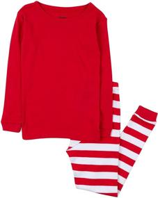 img 2 attached to 🎄 Leveret Kids Christmas Pajamas Boys Girls & Toddler Pajamas Red White Green 2 Piece Pjs Set 100% Cotton (12 Months-14 Years)" - optimized product title: "Leveret Kids Christmas Pajamas Boys Girls & Toddler PJs 2 Piece Set | Red White Green | 100% Cotton | Sizes 12 Months-14 Years