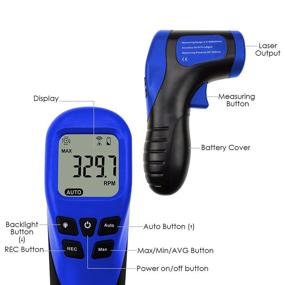 img 1 attached to Precision Rotational Non-Contact 🔍 Handheld Tachometer for Accurate Measurements
