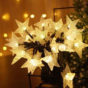 img 3 attached to Grezea Solar Christmas Light Twinkle Star String Lights 50 LED 21FT 8 Modes Fairy Decoration For Xmas Tree Bedroom Indoor Outdoor Room Décor Garden Patio Lawn Canopy Party White