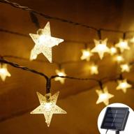 grezea solar christmas light twinkle star string lights 50 led 21ft 8 modes fairy decoration for xmas tree bedroom indoor outdoor room décor garden patio lawn canopy party white logo