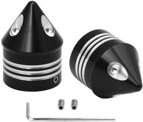 img 4 attached to WINALL Front Axle Nut Cover For Harley Touring Dyna 2008-2017
