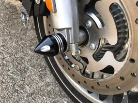 img 3 attached to WINALL Front Axle Nut Cover For Harley Touring Dyna 2008-2017