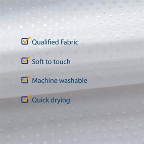 img 2 attached to Premium Hotel Shower Curtain Liner – Machine Washable, White Diamond Pattern, 72 x 72 inches, 2 Bottom Magnets