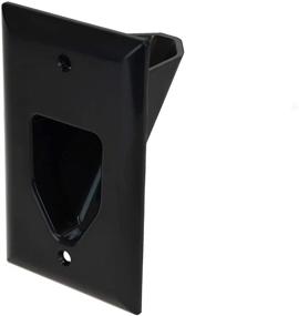 img 3 attached to 💡 Enhance Your Cable Organization with DATA COMM Electronics 45-0001-BK 1-Gang Recessed Low Voltage Cable Plate - Black