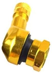 img 1 attached to Universal Motorcycle Aluminum Wheels Tire Tyre Valve Stems Caps 90 Degree For YAMAHA R1 R6 FZ6R FZ6 XJ6S XJR400 FZ1 FZR400 (Gold)