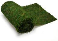 dried moss table runner for garden party décor, in dark green by byher logo