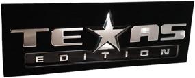 img 2 attached to 🚗 Muzzys Texas Edition Stick On Emblem Badge: Perfect Fit for GMC Sierra, Chevy Silverado, Ford F150, and More!