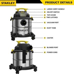 img 2 attached to 🌀 STANLEY Wet/Dry Vacuum SL18115: Powerful 4HP Shop Vacuum with 5-Gallon Stainless Steel Tank - Perfect for Home, Shop, and Jobsite Dust Collection