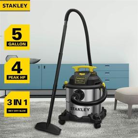 img 1 attached to 🌀 STANLEY Wet/Dry Vacuum SL18115: Powerful 4HP Shop Vacuum with 5-Gallon Stainless Steel Tank - Perfect for Home, Shop, and Jobsite Dust Collection