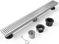 webang 36 inch rectangular linear shower floor drain: quadrato grate, stainless steel, watermark&cupc certified logo