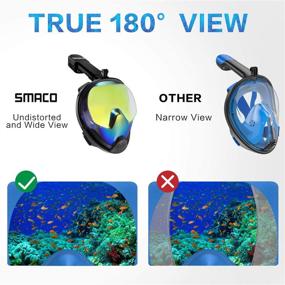 img 2 attached to 🤿 SMACO Full Face Snorkel Mask: 180° Panoramic View, UV Protection, Anti-Fog & Anti-Leak Design for Adults and Youth with Detachable Camera Mount