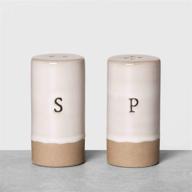 🧂 colibrox salt & pepper shakers - hearth & hand with magnolia (cream): stylish and functional tabletop set logo