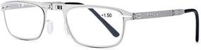 img 3 attached to FONEX LH012 Men's Screwless Folding Reading Glasses - Portable Lightweight Alloy Design