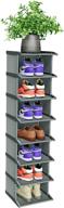 👠 jendeho 8-tier stackable shoe rack, diy shoe storage organizer vertical for narrow spaces, small entryway standing shelf with waterproof and dustproof design логотип