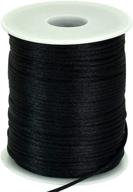 🧵 110 yards black nylon cord satin string for bracelet jewelry making rattail macrame waxed trim cord necklace bulk beading thread kumihimo chinese knot craft - toniful 2mm logo