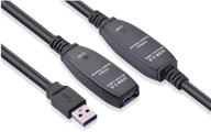 🔌 32 фута удлинитель usb-кабель - techtoo usb 3.0 активный повторительный кабель, a-мужской до a-женский с усилителями сигнала. логотип