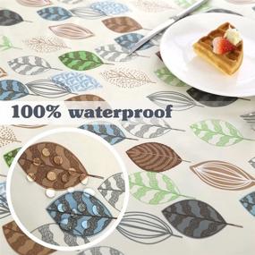 img 1 attached to 🌂 MikiUp Waterproof PVC Rectangle Tablecloth