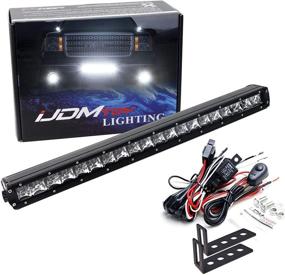 img 4 attached to 🚗 iJDMTOY 20-Inch LED Light Bar for 09-13 GMC Sierra 1500 & 08-14 2500 3500 HD, With 100W CREE LED Lightbar, Bumper Mount Brackets & On/Off Switch Wiring