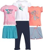 👚 girls' 6-piece legging set - freestyle revolution shirt, skirt, shorts, and leggings (size: 2t-12) logo