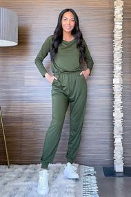 img 1 attached to PRETTYGARDEN Jumpsuit Crewneck Shoulder Stretchy Women's Clothing and Jumpsuits, Rompers & Overalls