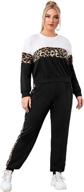 🐆 fierce and fashionable: floerns women's 2 piece leopard tailored sweatshirt and pants set logo