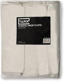 img 2 attached to 🎨 6 Pack of 9x12 Feet Plastic Drop Cloths for Painters - Multi-Purpose Covers for Furniture, Dust Protection, and Painting Tarps