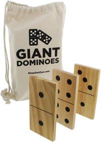 img 3 attached to 🎴 Premium Quality Get Out Wooden Dominoes Set - 28 Piece for Classic Game Night Fun
