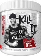 🔥 rich piana 5% nutrition kill it pre workout powder - enhanced with creatine, caffeine-free energy, no-boosting agents, beta alanine, l-citrulline for laser focus, insane pumps, endurance, recovery - 13.23 oz, 30 servings (fruit punch flavor) logo