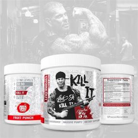 img 1 attached to 🔥 Rich Piana 5% Nutrition Kill IT Pre Workout Powder - Enhanced with Creatine, Caffeine-Free Energy, NO-Boosting Agents, Beta Alanine, L-Citrulline for Laser Focus, Insane Pumps, Endurance, Recovery - 13.23 oz, 30 Servings (Fruit Punch Flavor)
