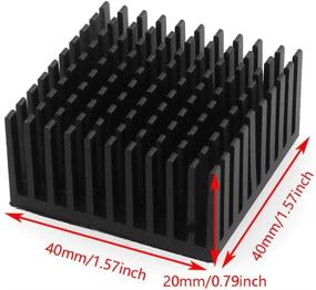 img 3 attached to 💡 Набор радиаторов DGZZI 40 мм: высокопроизводительный охлаждающий устройство для 3D-принтеров, ЦП и светодиодов - алюминиевый радиатор с теплопроводящей клейкой лентой.