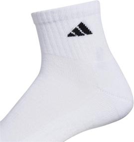 img 2 attached to 🧦 Adidas 6-Pack White Quarter Socks