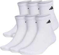 🧦 adidas 6-pack white quarter socks logo