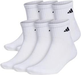 img 4 attached to 🧦 Adidas 6-Pack White Quarter Socks