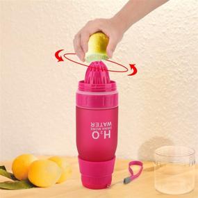 img 1 attached to 🍋 HANTAJANSS H2O Lemon Water Bottles: 20 oz Leak Proof Fruit Infuser Sport Bottle for Yoga, Pilates, Outdoor Activities, Cycling, and Traveling