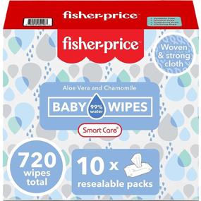 img 4 attached to Smart Care Fisher-Price Wipes: 99% Water, 720 Count - Gentle and Effective Cleaning Solution for Baby Care