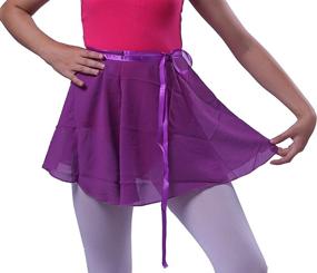 img 1 attached to 🩰 Chiffon Ballet Skirts for Girls by Woosun - Enhanced SEO-friendly Product Title