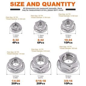 img 3 attached to Tanstic 70Pcs Stainless Flange Assortment