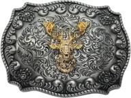 golden wolf howling western buckle men's accessories logo