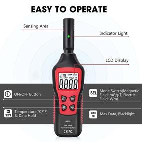 img 2 attached to 📡 EMF Meter: Digital Electromagnetic Field Radiation Detector 3 in 1 with LCD Display - Ideal for Home, Office, Outdoor, and Ghost Hunting