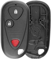 keylessoption replacement car key fob shell for e4eg8d-444h-a, oucg8d-387h-a, oucg8d-355h-a - just the case for keyless entry remote control logo