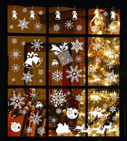 img 4 attached to ❄️ 138-Piece Snowflake Window Clings Decal Stickers by Joiedomi for Winter Christmas Home Decorations Ornaments Party Supplies